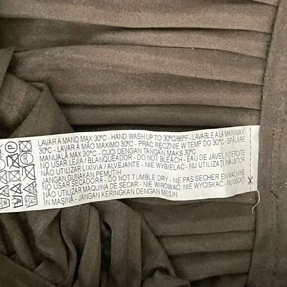 Zara Basic Women’s Olive Green Pleated l MIDI Skirt Boho Elastic Waist S #1134 - Picture 7 of 10